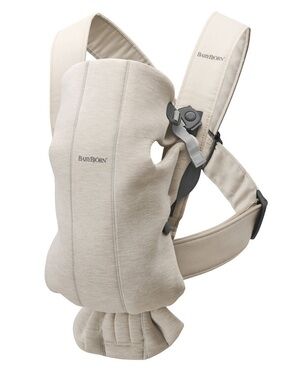 BabyBjörn Baby Mini, beige Jersey Carrier